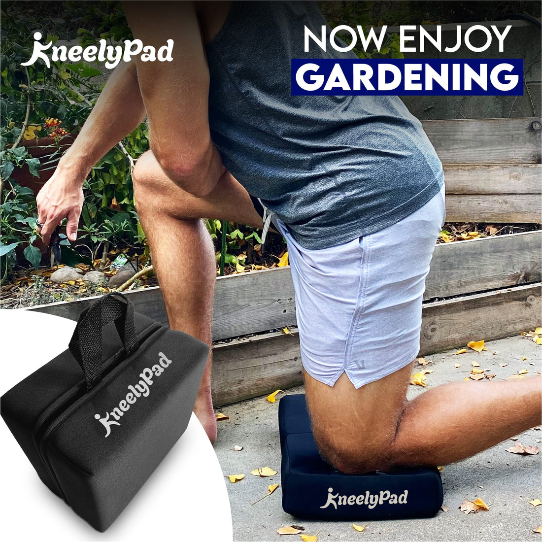 KneelyPad memory foam kneeling pad for yoga, Pilates, and gardening